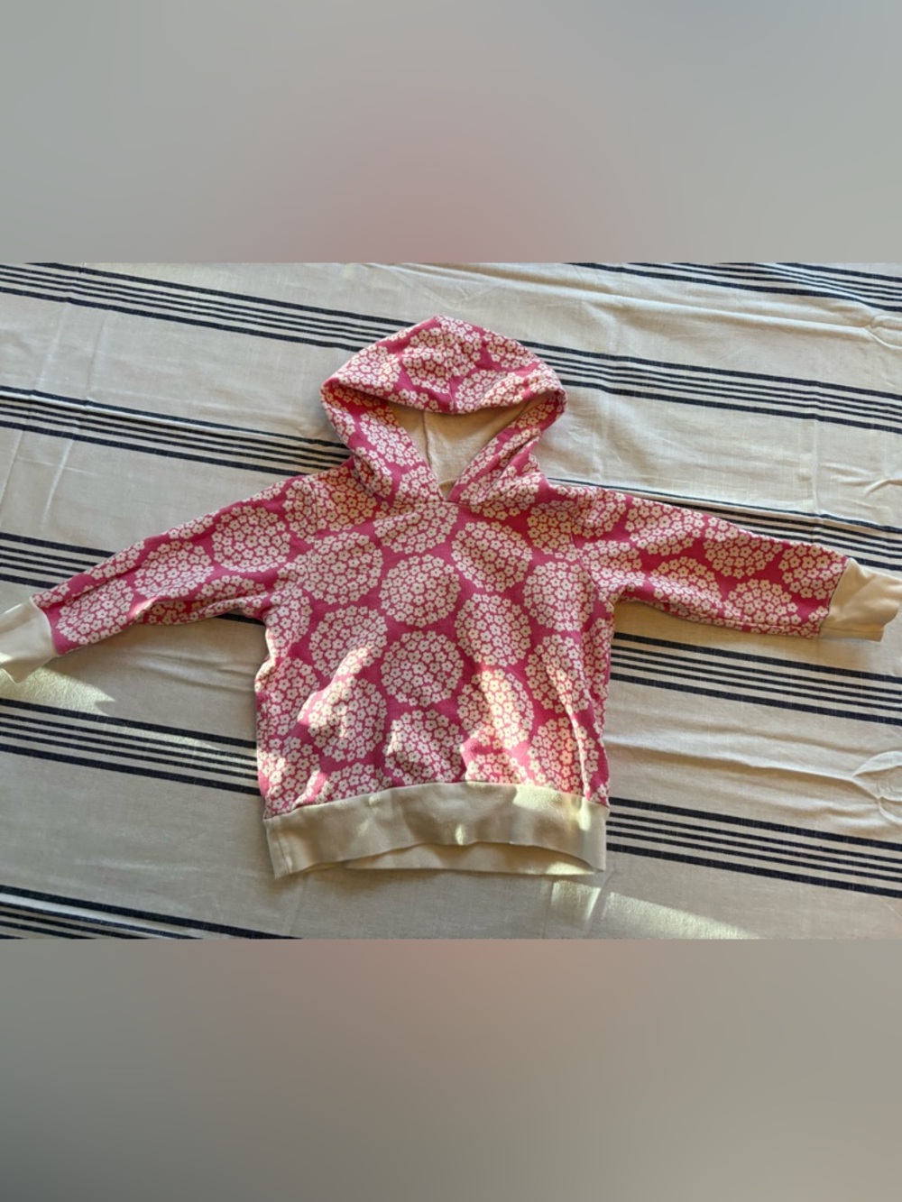 Winter Water Factory Pink Floral Hoodie Sweatshirt